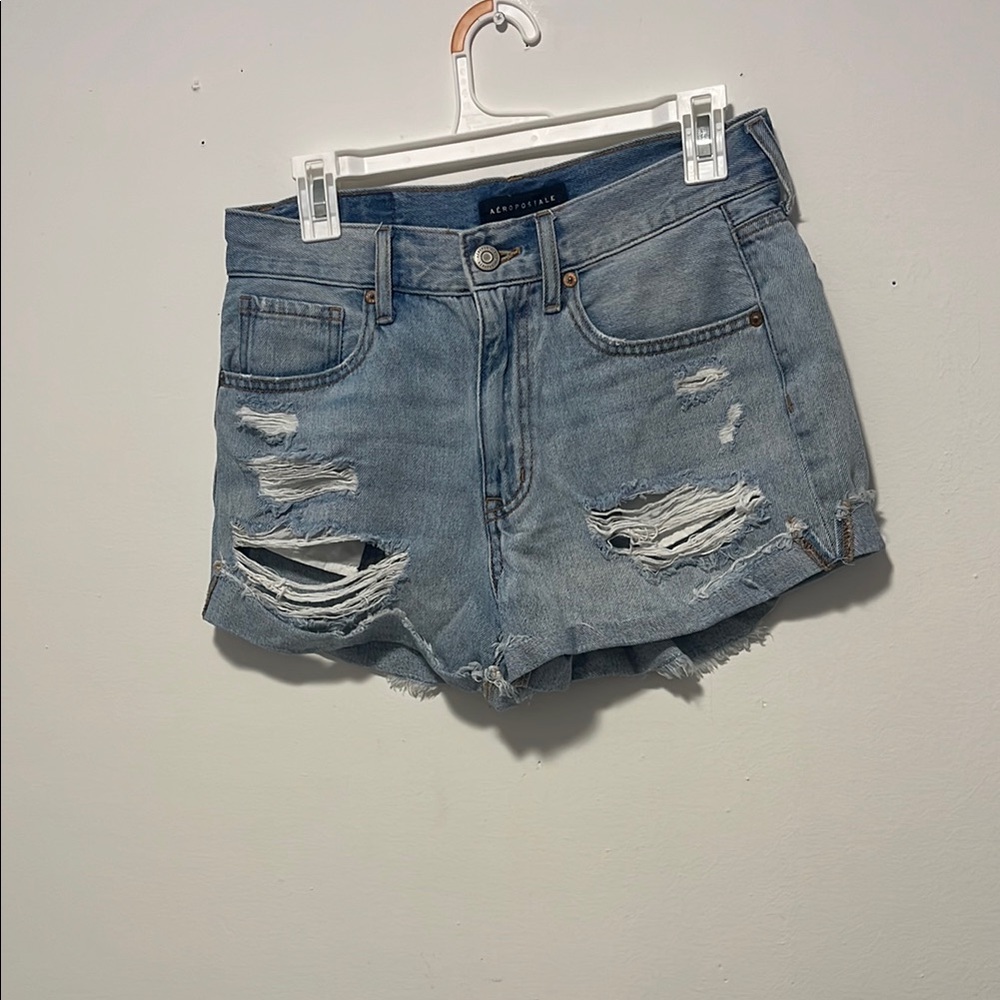 Distressed Denim Shorts